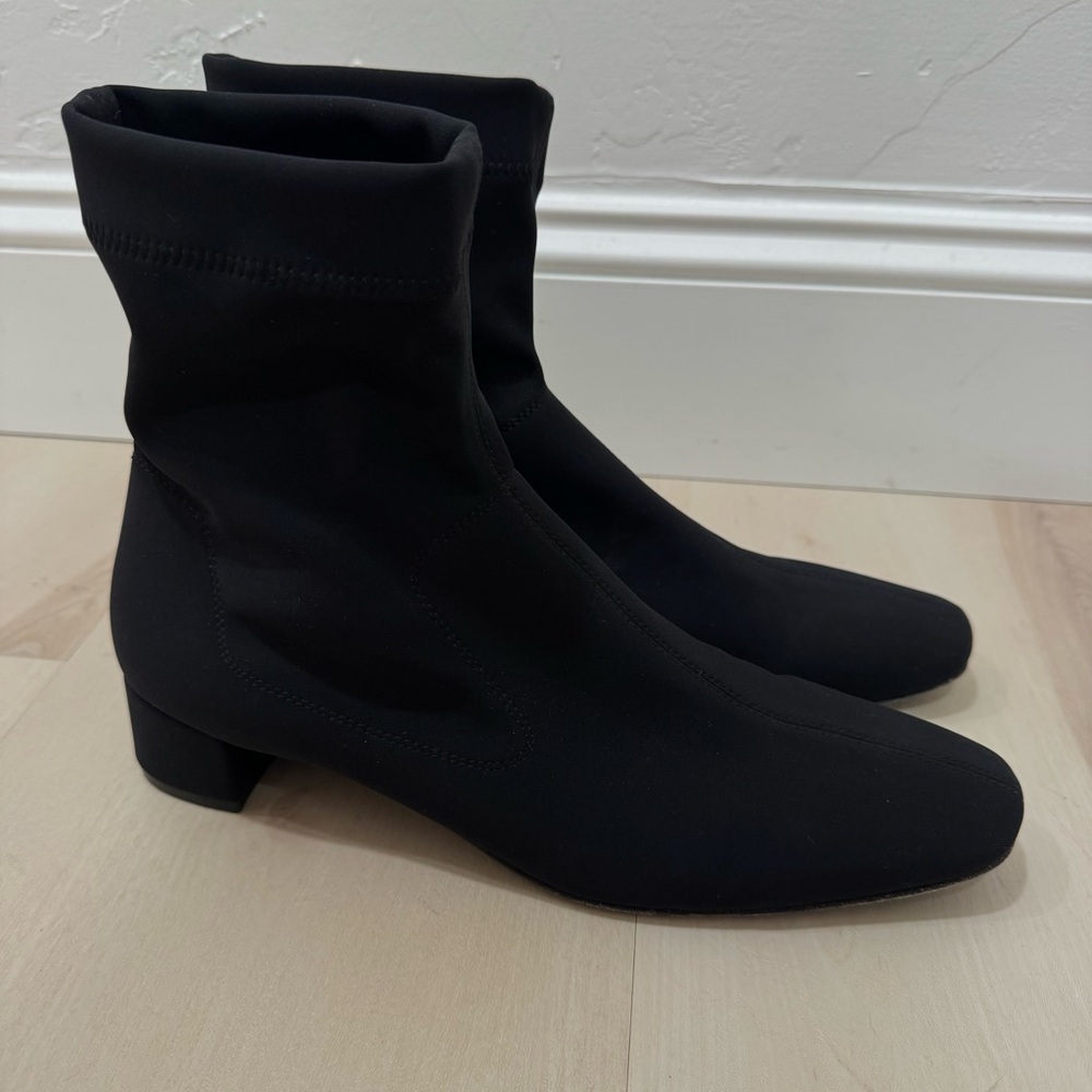 Pedro Garcia Women's Idoia Black Stretch Sock Block Heel Boots Women EU 40/US 10 - Picture 2 of 14